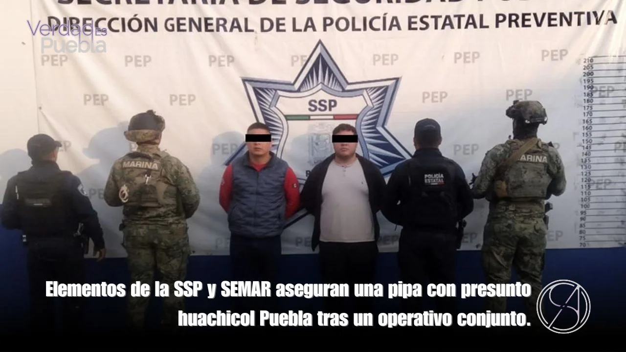 Detienen SSP y SEMAR a dos hombres por transportar gas LP ilegal
