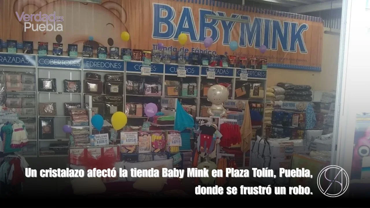 Dan cristalazo a la tienda “Baby Mink” en Plaza Tolín