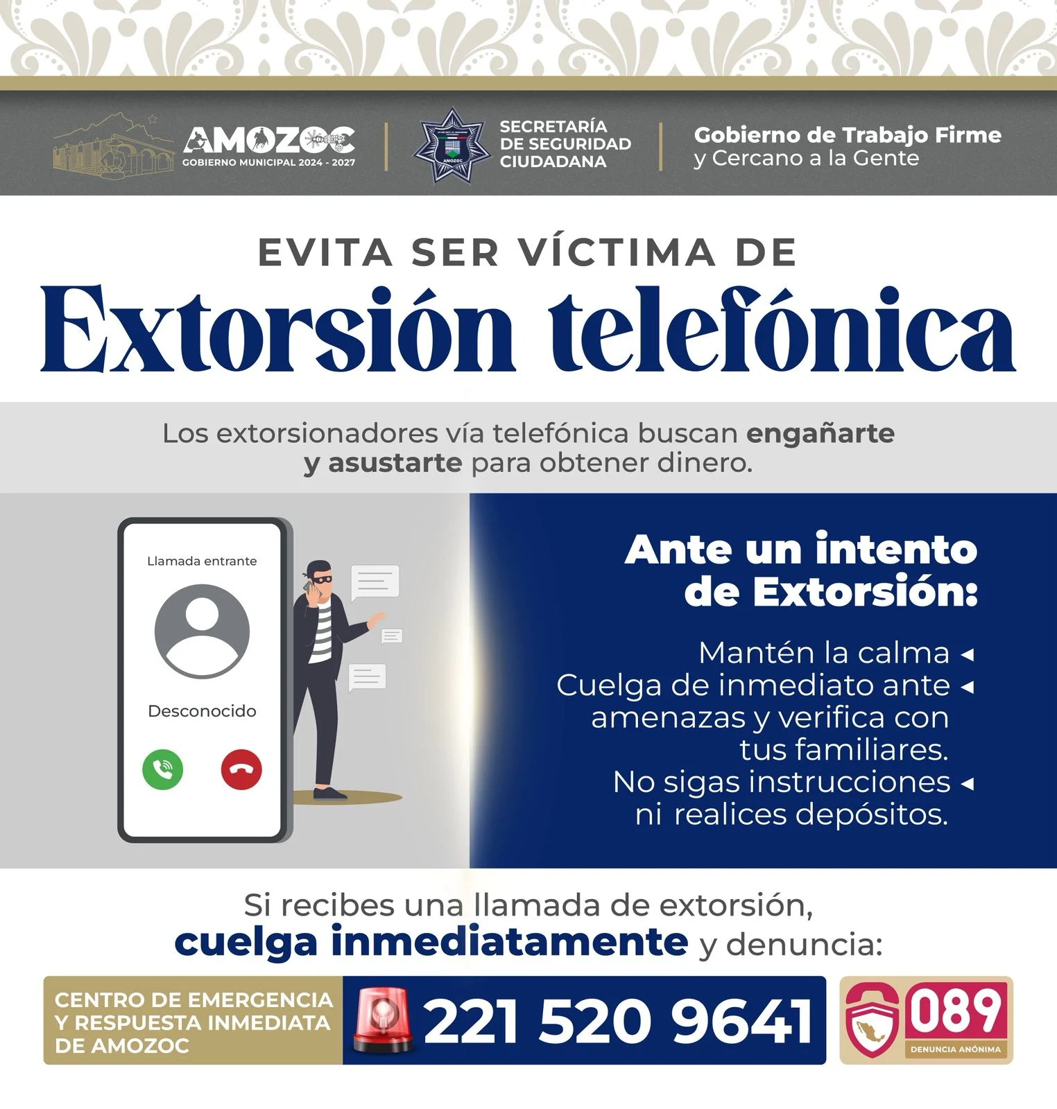 El Ayuntamiento de Amozoc trabaja con responsabilidad para proteger los datos personales de la ciudadanía.