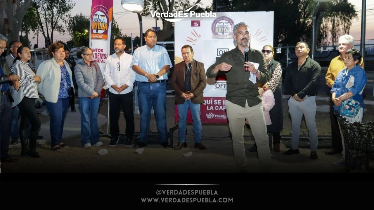 Modernización de luminarias LED en Rancho Colorado Puebla encabezada por Pepe Chedraui