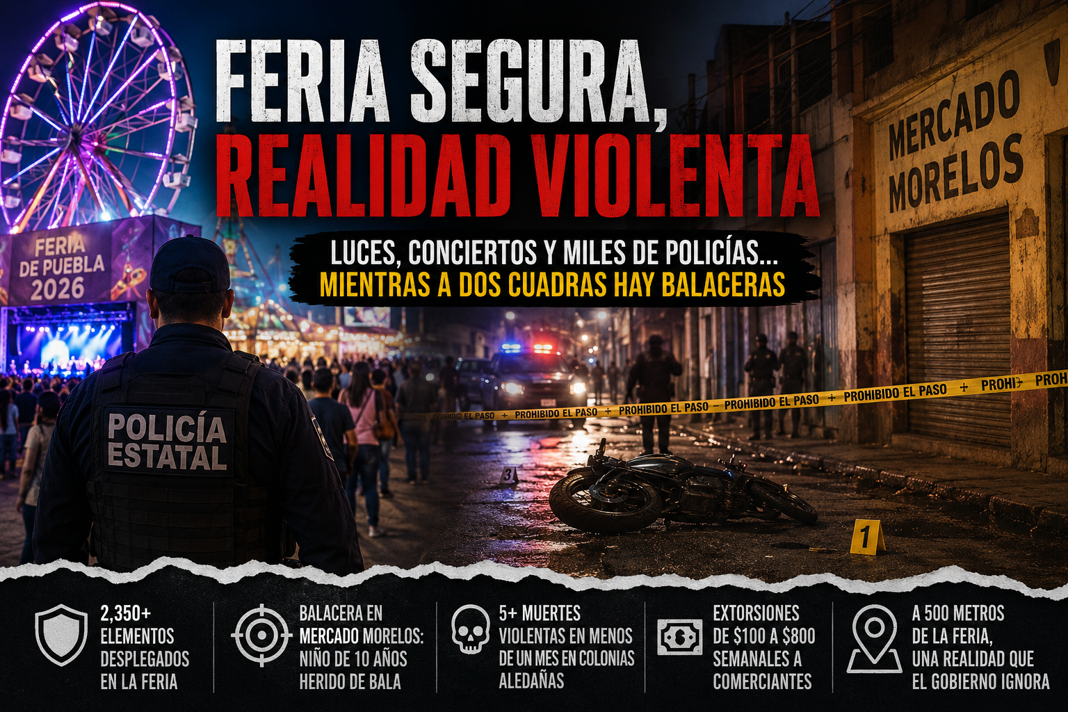 violencia cerca feria de puebla 2026 operativo seguridad