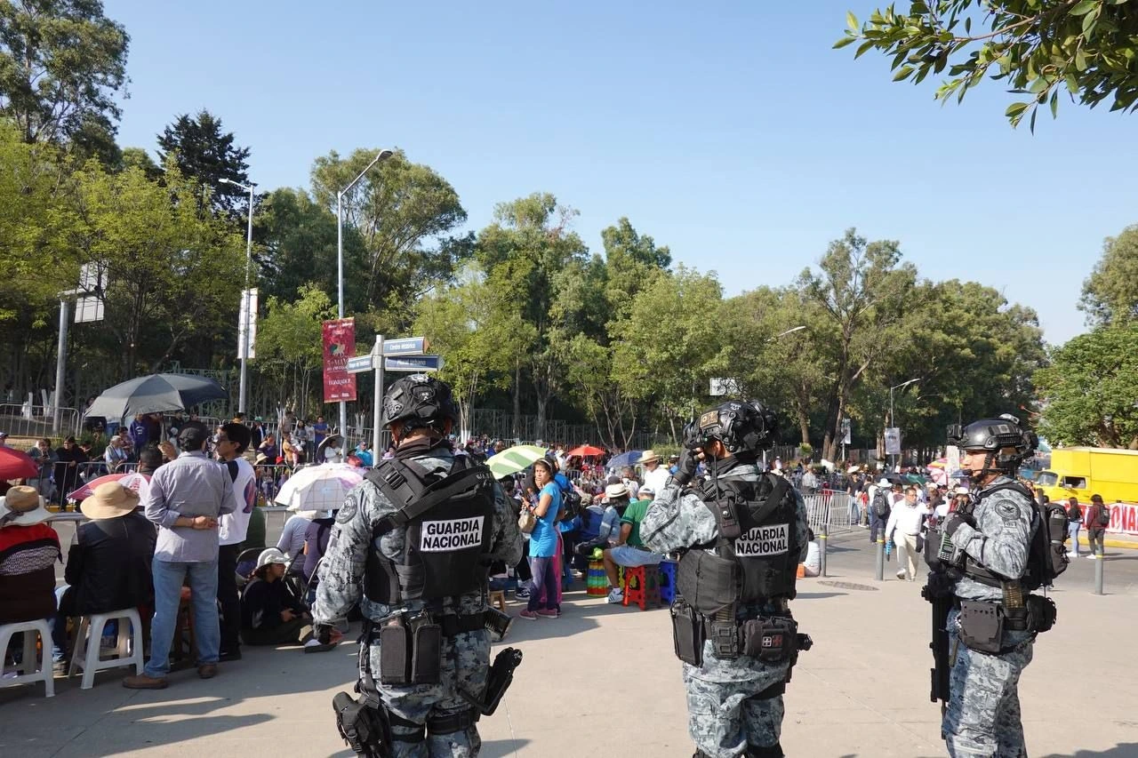 Seguridad desfile 5 de mayo Puebla operativo SSP elementos